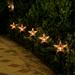 Dealsï¼�Loyerfyivos Christmas Star Pathway Lights Outdoor Solar Powered Walkway Lights Garden Pathway Marker Lights Set-of-5 Stick Lights Christmas Garden Decor