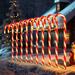 21 Christmas Candy Cane Lights 10 Pack 8 Lighting Modes Flickering Candy Cane Pathway Marker Waterproof UL Listed Christmas Lighting Decoration Light Outdoor Indoor