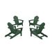 TrexÂ® Outdoor Furnitureâ„¢ 4-Piece Monterey Bay Oversized Adirondack Chair Conversation Set in Rainforest Canopy