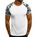 Miluxas Men s Gym Muscle T Shirts Fitness Workout Baseball Tee Shirts Clearance White XXXL