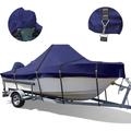 Zenicham 900D Waterproof Heavy Duty Center Console Boat Cover Trailerable Fits 16 - 18.5 Beam Width Up to 98 W Navy