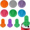 DODAMOUR 6 Pack Silicone Can Lid Cup Covers Soda Bottle Seal Caps 3 Pack Plastic Tab Can Openers for Pop Beer Coke