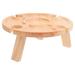 Wood Picnic Tables for Outdoors Wooden Round Tray Serving Cup Holder Snack Accessory