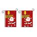 2 Pcs Outdoor Decor Christmas Garden Banner Santa Claus Flag Signs Lawn Flags Festival