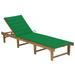 vidaXL Patio Lounge Chair with Cushion Folding Sunlounger Solid Acacia Wood