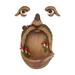 JikoIiving Tree Face Bird Feeder Resin Mushroom Tree Faces Outdoor Bird Feeders Art Ornament Unique Bird Feeders Sculpture for Yard Art Garden Lawn Decoration Brown