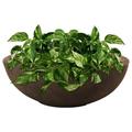 Drevy Percival Flower Pot Planter Bowl Outdoor/Indoor Ultra-Durable Double-Walled Polyresin UV-Resistant Sable Finish Single Large 20.75-Inch Diameter