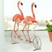 Resin & Metal Flamingos On Bike 11 L