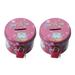 2X Cylinder Design Cartoon Print Bank Coin Box with Padlock