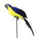 Feather Parrot Artificial Bird for Modern Home Garden Zoo Ornament Decoration Colorful (9.84inch(25cm) Blue)