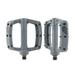 Mountain Bike Pedals Bicycle Nylon Flat Pedals 2 Sealed Bearings 9/16 (Grey)