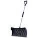 Drevy Snow Shovel for Driveway Stairs Car Snow Removel Scooper Shovel Snow Pusher Sturdy Heavy Duty Plastic with Wooden Metal Handle (Black Pusher)