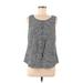 Croft & Barrow Sleeveless Top Gray Paisley Scoop Neck Tops - Women's Size Medium - Print Wash