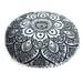 VerPetridure Large Round Bohemian Pillowcase 43X43Cm Black Indian Mandala Floor Pillows Round Bohemian Cushion Pillows Cover Huge Case BK