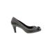 Cole Haan Heels: Slip-on Stiletto Cocktail Party Gray Solid Shoes - Women's Size 6 - Round Toe
