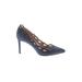 Banana Republic Heels: Pumps Stilleto Cocktail Party Blue Print Shoes - Women's Size 6 1/2 - Pointed Toe