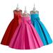 Godderr Kids Toddlers Girls Satin Flower Princess Dress Sleeveless Pageant Dresses Cloth Dress Bow Princess Dress Girl Flower Girl Birthday Embroidery Show Evening Dress Dress Dress for 4-10Y