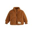Frobukio Toddler Baby Boys Plush Jacket Long Sleeve Stand Collar Zipped Winter Warm Jacket Outwear with Pockets