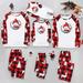 Penkiiy Family Christmas Pjs Matching Sets Parent-child Warm Christmas Set Printed Home Wear Pajamas Two-piece Kid Set White Christmas Pajamas 4-5 Years