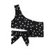 Toddler Kids Girls Dance Tank Top Racerback Crop Tank Top Dot Prints One Shoulders Sports Dance Top Bowknot Gymnastics Dancewear Baby Girl Clothes Outfits Set Toddler Kid Baby Rompers Fashion design