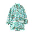 Winter Savings Clearance! Lindreshi Rain Jacket Kids Clearance Rainy Season Children s Raincoat Jacket Cute Print Hooded Mid-length Jacket with Pockets