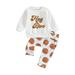 Thaisu Halloween Toddler Baby Boy Girl Sweatshirt Tops Pants Set Long Sleeve Sweatsuit Outfits