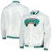 Men's Mitchell & Ness White Vancouver Grizzlies Hardwood Classics Throwback Wordmark Raglan Full-Snap Jacket