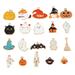 Skull Earrings Jewelry Halloween Pendant Ghost Charm Necklace Making Skeleton Pumpkin 20 Pcs