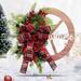 Zedker Christmas Decor Garland For Front Door Artificial Flower Christmas Wreath Front Door Wreath Decoration Xmas Cottage Fall Wreaths Clearance Under 5