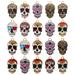 20 Pcs Jewelry Supplies Halloween Decor Skull Enamel Skeleton Pendants Sugar Charms DIY Alloy