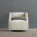 Carson Swivel Chair - Ross Performance Leather Stone - Frontgate