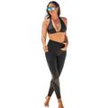 Plus Size Women's Liquid Motion Spliced Legging by Swimsuits For All in Black (Size 22)