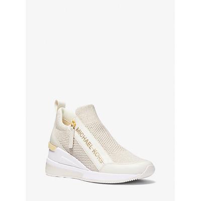 Michael Kors Willis Metallic Stretch Knit Trainer Gold 5