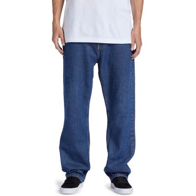 Relax-fit-Jeans DC SHOES "Worker", Herren, Gr. 33(M/L) / Länge 34(L), Länge 34, blau (indigo schwarz), 80% Baumwolle, 20% Baumwolle, Jeans Image