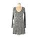 Express Casual Dress - Sweater Dress: Gray Marled Dresses - Women's Size Medium