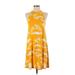 Old Navy Casual Dress - A-Line High Neck Sleeveless: Yellow Dresses - Women's Size Small