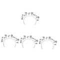 POPETPOP 4pcs Pentagram Headband Rhinestones Alloy Hair Piece White Banquet