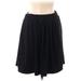 Thyme and Honey Casual A-Line Skirt Knee Length: Black Print Bottoms - Women's Size Medium