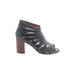 Steve Madden Heels: Blue Print Shoes - Women's Size 5 1/2 - Open Toe