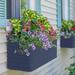 Crescent Garden Slat Self Watering Window Box Planter in Black | 11.81 H x 46.69 W x 12.59 D in | Wayfair A8211894