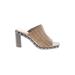 Charles by Charles David Mule/Clog: Slip-on Chunky Heel Boho Chic Tan Shoes - Women's Size 8 - Open Toe