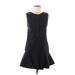 Urban Outfitters Casual Dress - DropWaist Crew Neck Sleeveless: Black Print Dresses - New - Women's Size 6