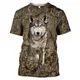 T-shirt décontracté à manches courtes pour hommes pull de rue manteau animal de chasse sanglier