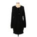 Heart & Hips Casual Dress - Shift: Black Solid Dresses - Women's Size Small