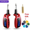 XIAOKOA Sistema per chitarra wireless Ricaricabile Schermo LED aggiornato15 canali Ricevitore trasmettitore per chitarra wireless UHF per elettrico