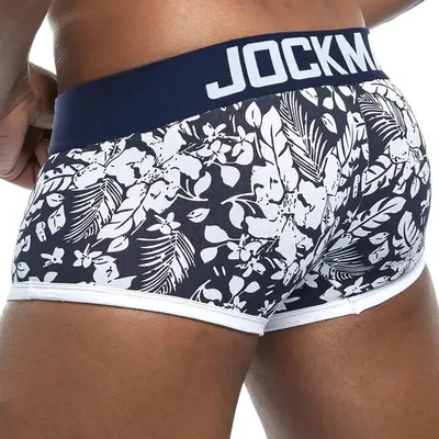 JOCKMAIL Sexy Boxer Männer Unterwäsche Shorts Baumwolle Druck Muster Thermische Unterhose Pijama Cuecas Masculinas Calzoncillos Hombre Image