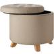 Banc Tabouret Coffre de rangement Rond sable