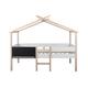 Lit enfant cabane blanc pin massif 90x200