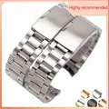 Hohe Qualität Edelstahl Armband Flache/Curved End Strap Armband Für Casio Tissot Seiko Metall Uhr