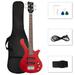 Bornmio ã€�Do Not Sell on AmazonffGlarry GW101 36in Small Scale Electric Bass Guitar Suit With Mahogany Body SS Pickups Guitar Bag Strap Cable Red